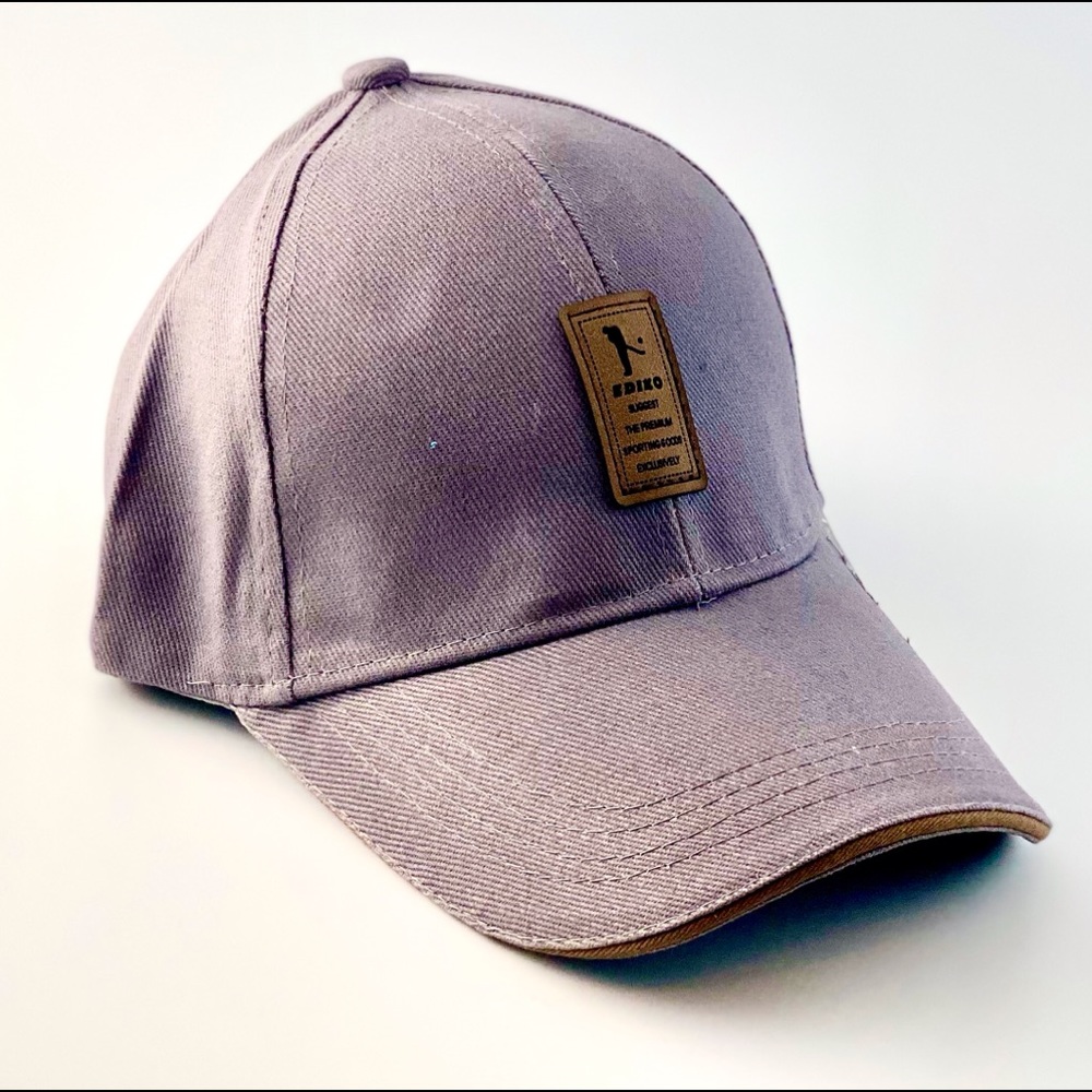 New Cap with leather patch detail